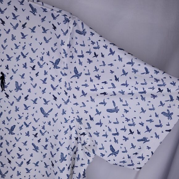 Greyson Polo Shirt Mens XL White Eagle Print AOP Golf Performance - Picture 4 of 12